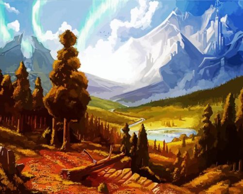 Aesthetics Grizzly Hills paint by numbers