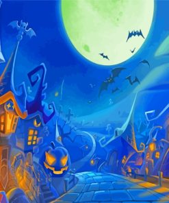 Halloween Bats paint by numbers