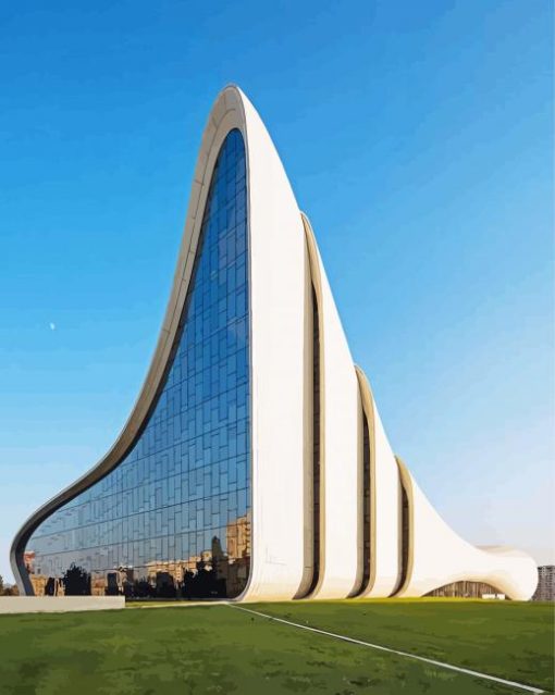 Heydar Aliyev Centre Baku paint by numbers