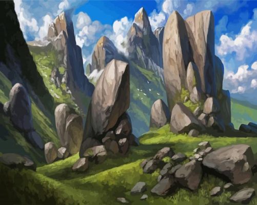 Hills And Mountains paint by numbers