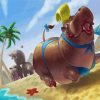 Hippopotamus In Beach paint by numbers