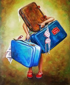 Holding Bags Art paint by numbers