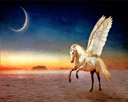 Aesthetic Horse With Wings paint by numbers