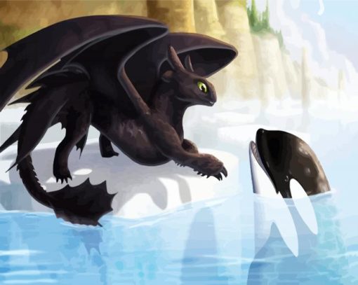 How to Train Your Dragon paint by numbers