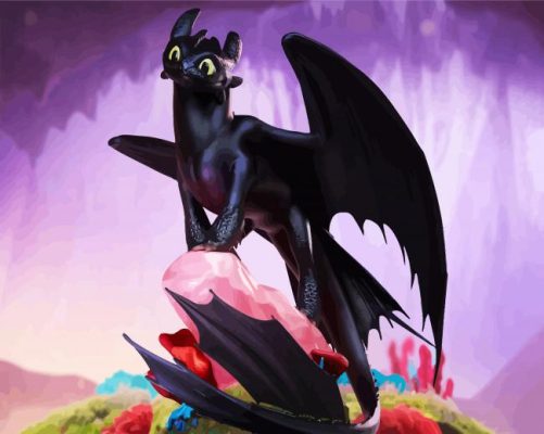 Toothless Character paint by numbers