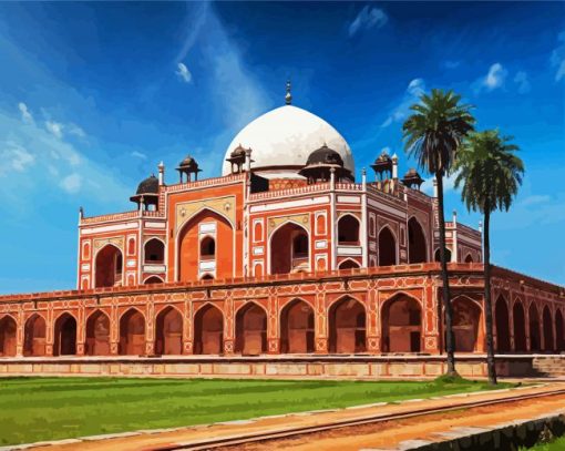 Building Humayun's Tomb paint by numbers