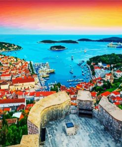 Hvar Croatia At Sunset paint by numbers