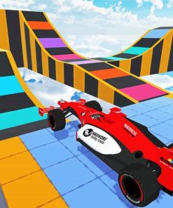 Illustration Formula One Car paint by numbers