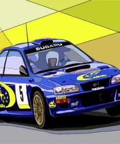 Illustration Subaru Car paint by numbers