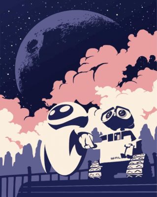 Illustration Wall E paint by numbers