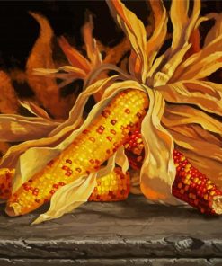 Indian Corn Art paint by numbers