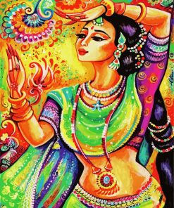 Colorful Indian Dancer paint by numbers