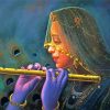 Indian Flute Player Art paint by numbers