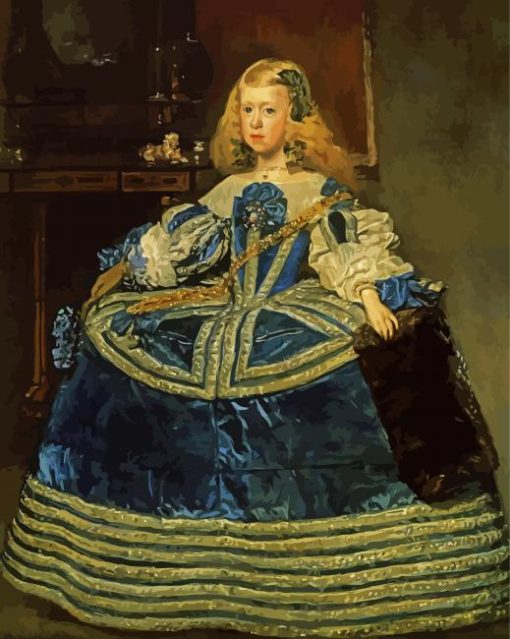 Infanta Margareta Teresa In A Blue Dress paint by numbers