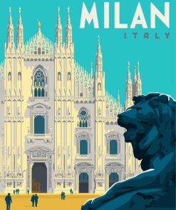 Italy Milan Poster paint by numbers