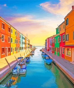 Italy Burano Island paint by numbers