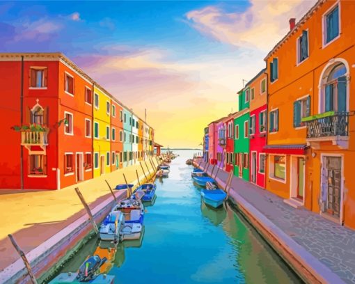 Italy Burano Island paint by numbers