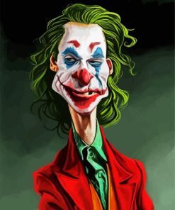 Joker Caricature paint by numbers numbers