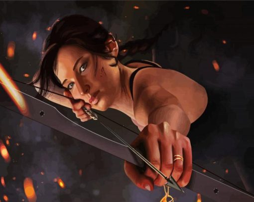 Katniss Everdeen paint by numbers