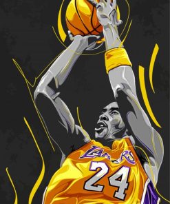 Kobe Bryant Basketball Player Art paint by numbers