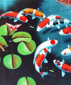 Koi Fish Pond paint by numbers