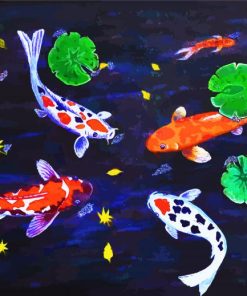 Aesthetic Koi Fish paint by numbers