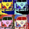 Kombi Volkswagen Pop Art paint by numbers