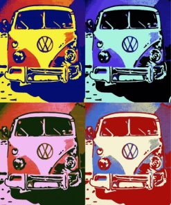 Kombi Volkswagen Pop Art paint by numbers