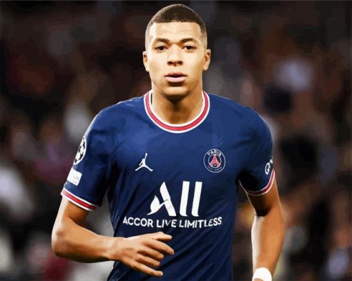 Kylian Mbappe paint by numbers