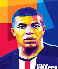 Kylian Mbappe Pop Art paint by numbers