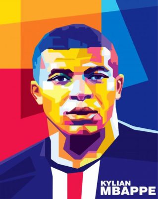Kylian Mbappe Pop Art paint by numbers
