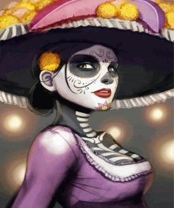 La Calavera Catrina Illustration paint by numbers