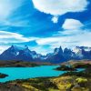Lake Pehoé Chile paint by numbers