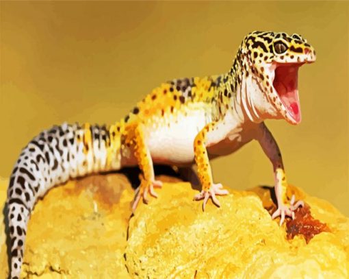 Angry Leopard Gecko paint by numbers