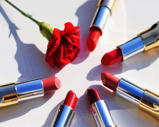 Lipsticks And Rose paint by numbers