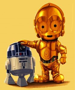 Little C3PO Robot paint by numbers