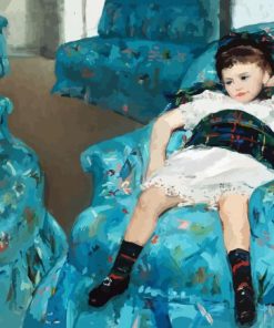 Little Girl A Blue Armchair paint by numbers