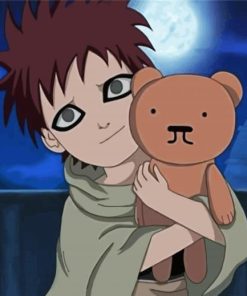 Little Gaara And Teddy Bear paint by numbers