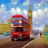 Red Bus In London City paint by numbers