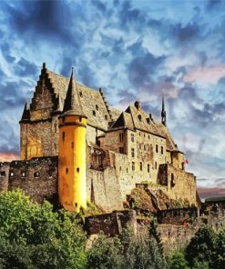 Vianden Castle Building paint by numbers