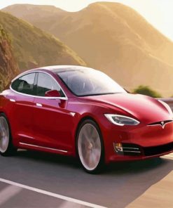 Fantastic Tesla Car paint by numbers