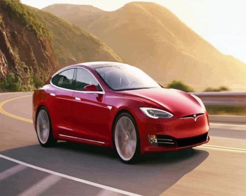 Fantastic Tesla Car paint by numbers