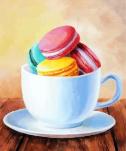 Colorful Macarons Cup paint by numbers