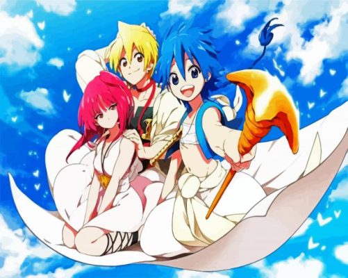 Magi Anime Characters paint by numbers