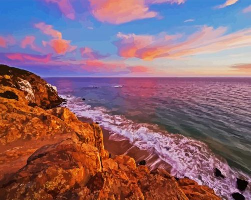 Wonderful Malibu Beach paint by numbers