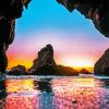 Aesthetic Malibu Beach paint by numbers