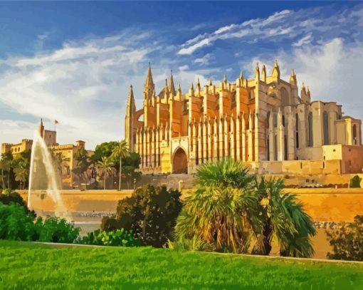 Cathedral Basilica De Santa Maria De Mallorca paint by numbers