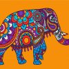 Mandala Elephant paint by numbers