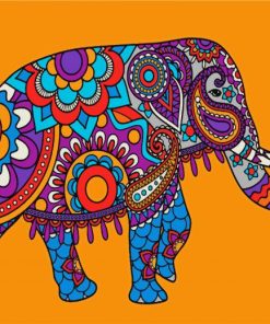 Mandala Elephant paint by numbers