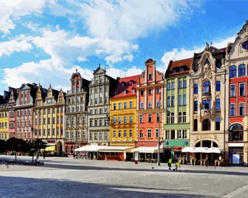 Market Square Wroclaw Market Square Wroclaw paint by numbers